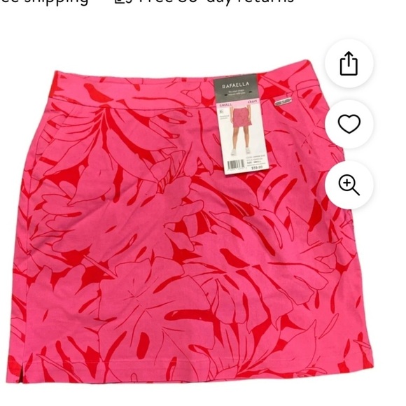 Rafaella Pants - NWT Rafaella Women's Comfort Waistband Stretch Skort (Carmine Rose, XL & small)